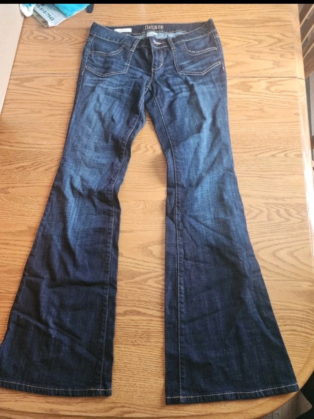 Decree Women's Dark Indigo Flare Jeans